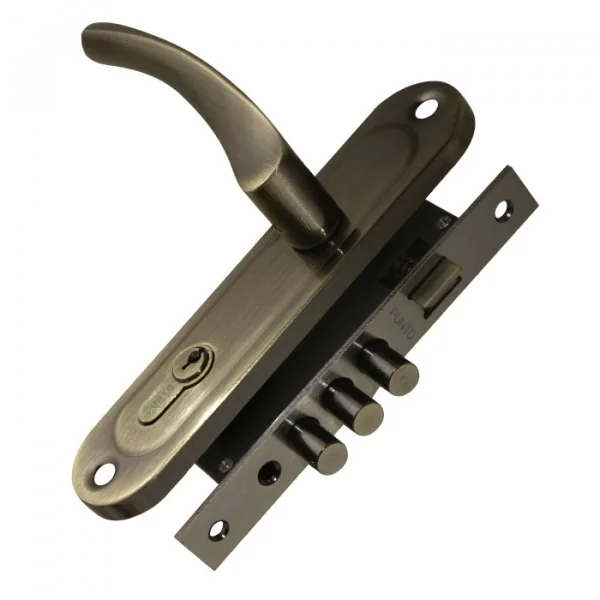 P15 Замок цилиндровый в комплекте с ручкой LOCKSET15.CRONA.4061-3 (KIT P15 4061/3 CRONA) AB