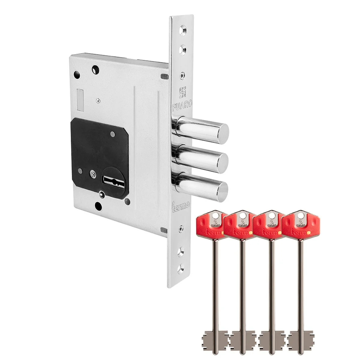 V25 Замок врезной сувальдный TERMO MDV25/S-60.00.3R16 4 key (ключ удл. 120/75 мм)