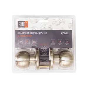 Ручка защелка DK672/BL SN-PS (без фик.) матовый никель