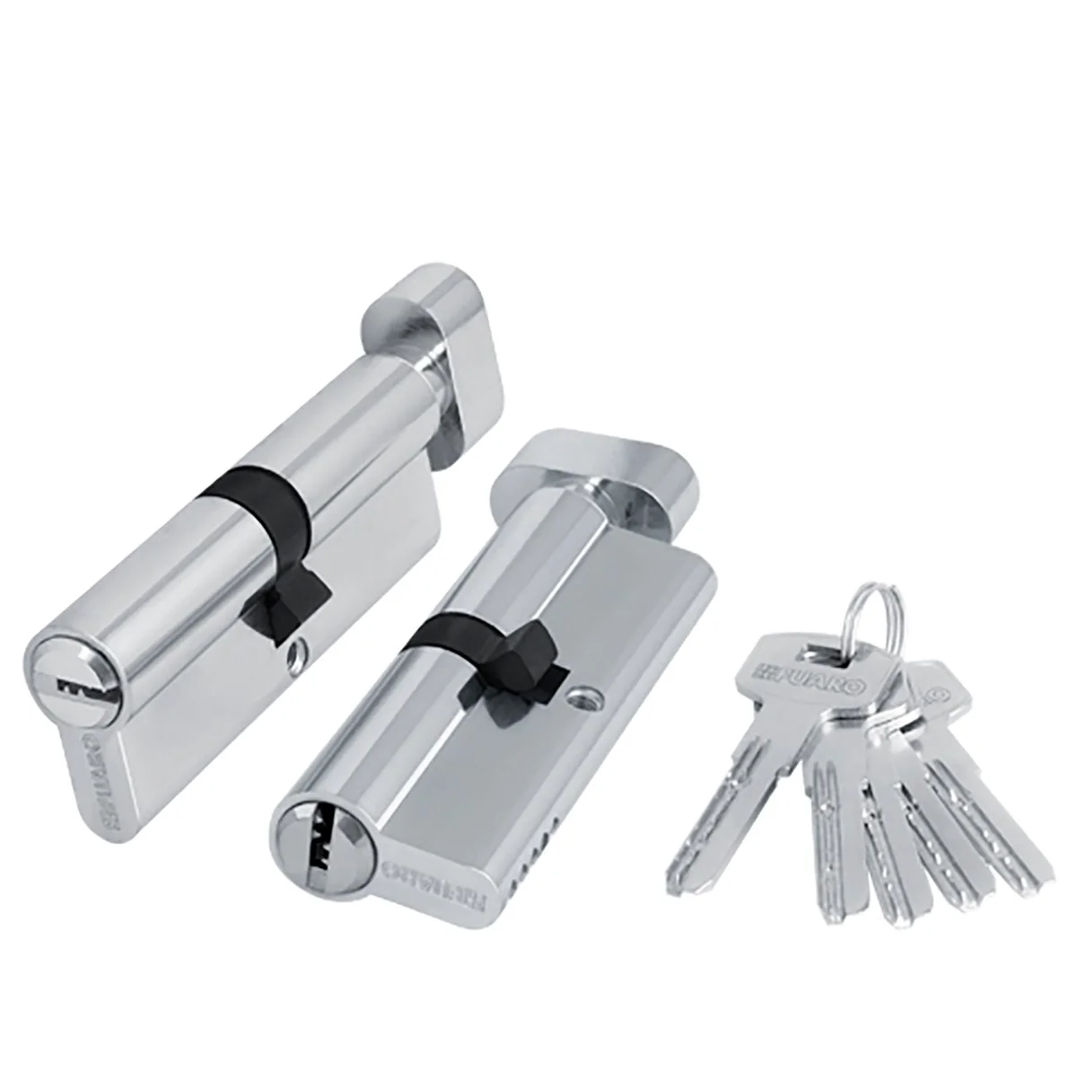 200 Z Цилиндровый механизм (200 ZM/90) 2000ZMKnob90(45+10+35) CP хром 5Key с вертушкой