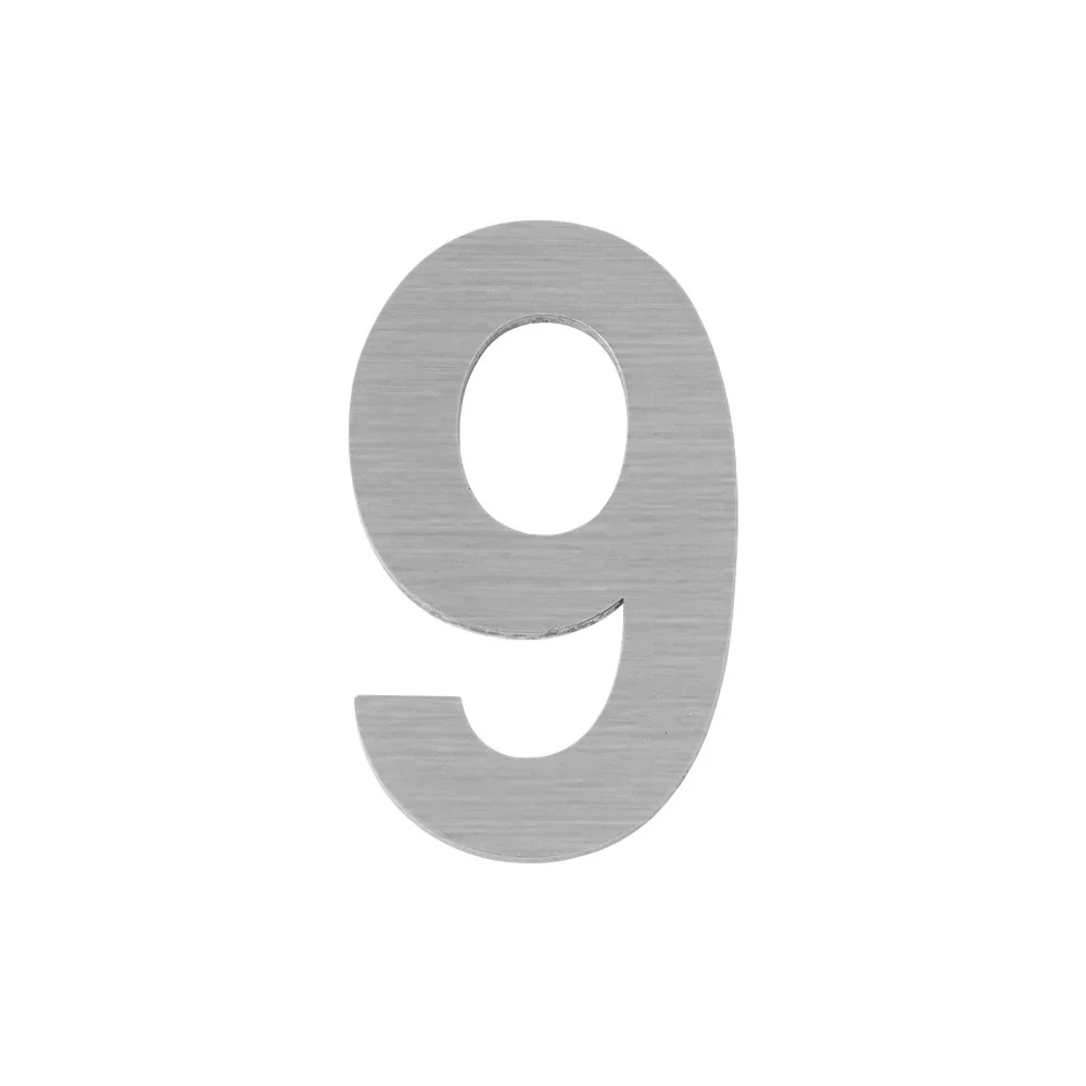Цифра "9" самоклеящаяся SS304 (50х30) (FUARO) SSC