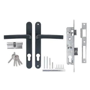 Корпус Ajax (Аякс) цилиндровый в комплекте с ручкой KIT GATE-2085/24 RAL 7016 антрацит