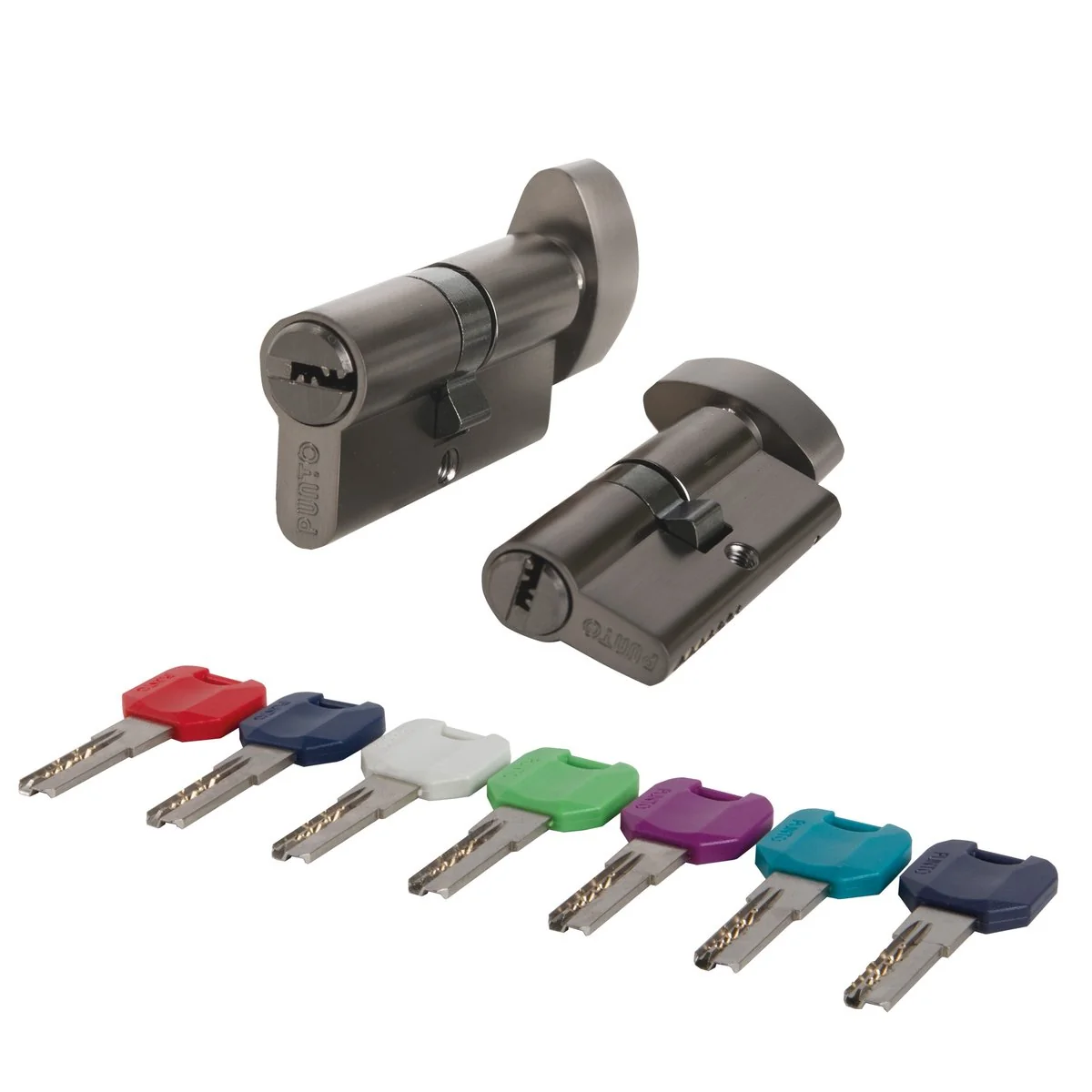 MaxPro Цилиндровый механизм MaxPro7002Knob70mm(30+10+30) GR графит 7key с вертушкой