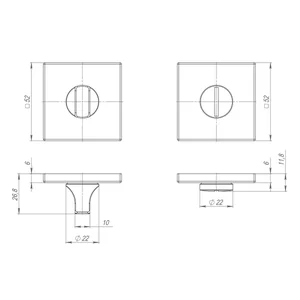 Ручка поворотная BK6.K.ARC.Q52 (BK6 ARC) ND ночная пустыня