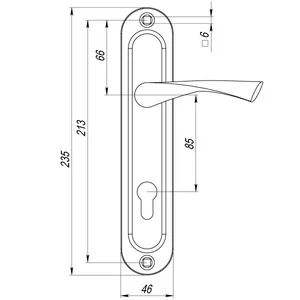 Ручка на планке HANDLE90.CRONA.18-85 (P90 8518 CRONA) СP хром