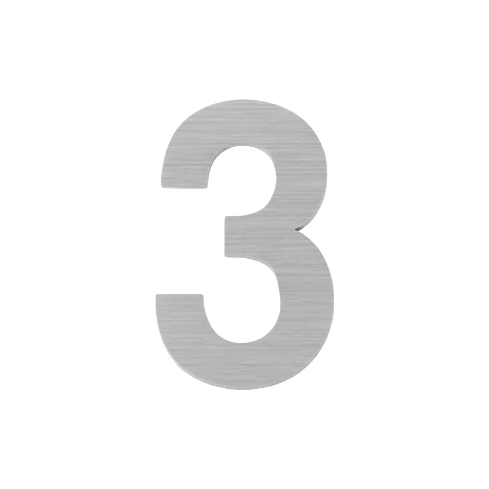 Цифра "3" самоклеящаяся SS304 (50х30) (FUARO) SSC