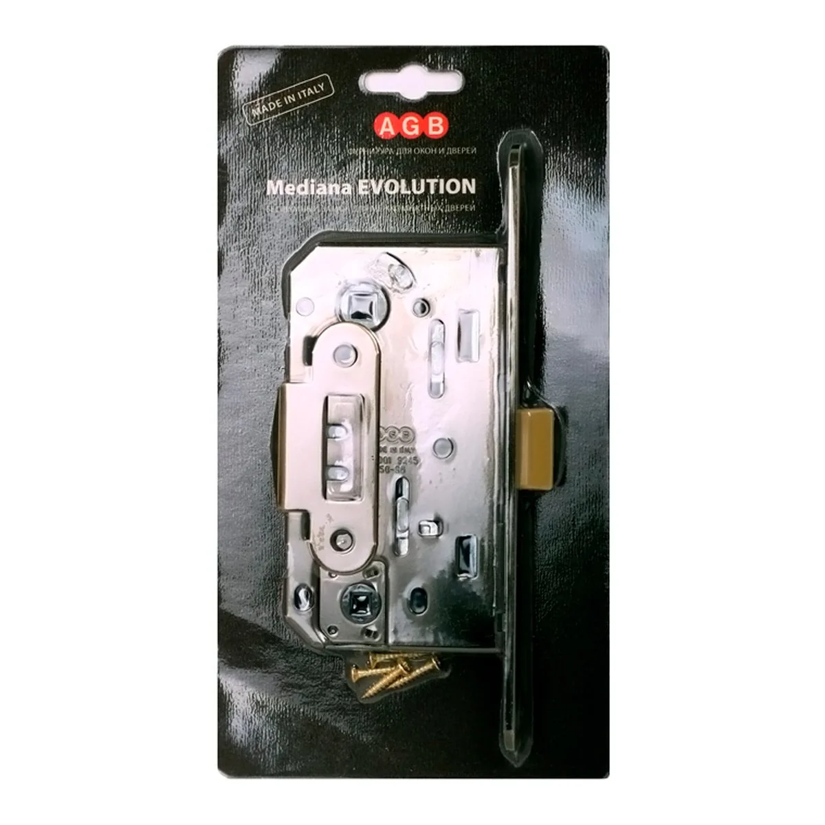 Mediana EVOLUTION B01102.50.34.567 Защелка врезная WC (матовый хром) MEDIANA EV. (инд.упак+B01000.13)