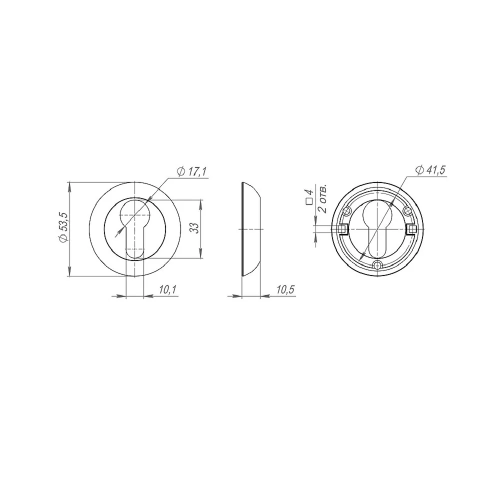ZR Накладка под цилиндр ET.R.ZR54 (ET ZR)