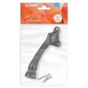 Упор дверной напольный STOPPER-100 BL (черный) козья ножка
