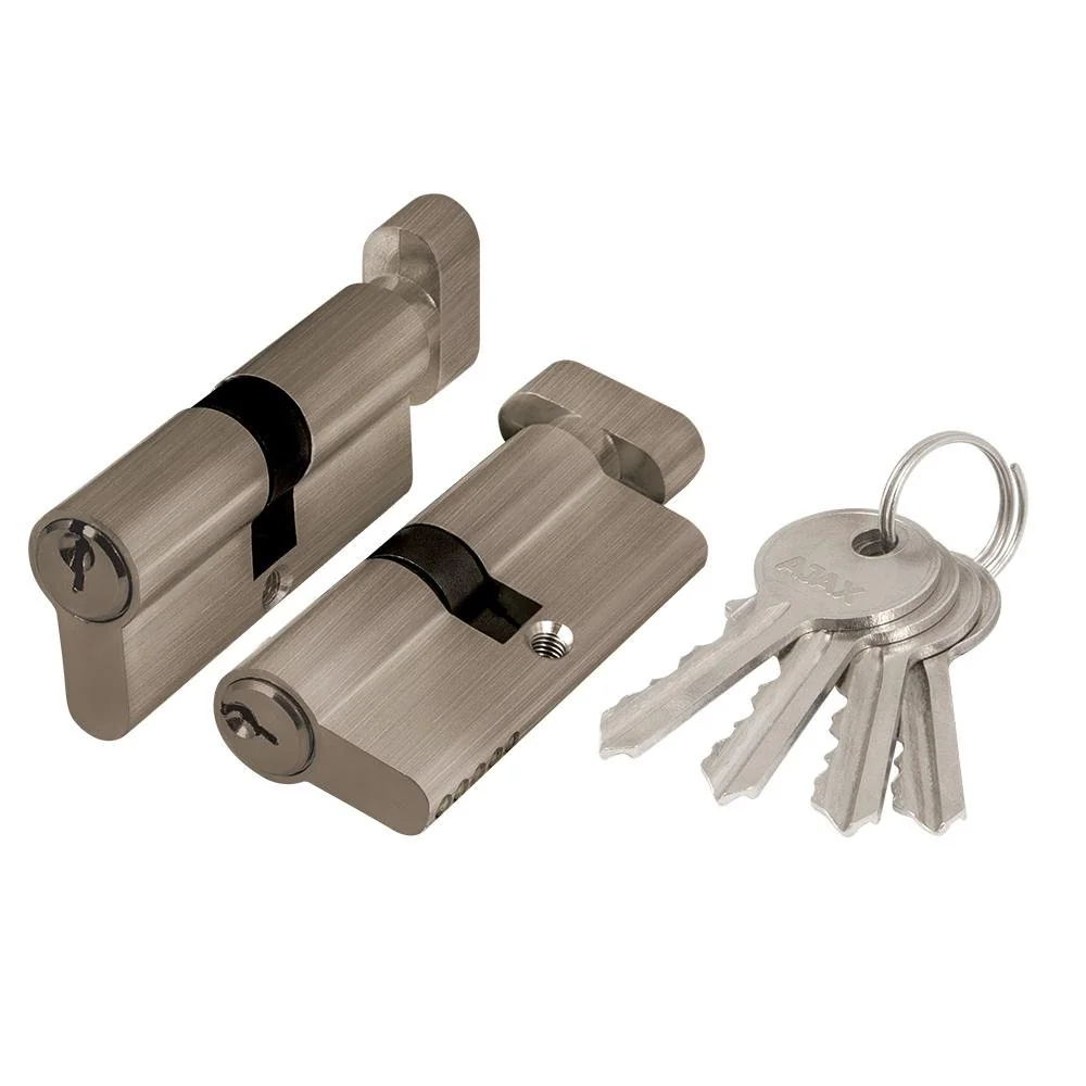 AX100 Цилиндровый механизм (AX102/70) AX1002Knob70 (30+10+30)/HD AB бронза 4Key с вертушкой