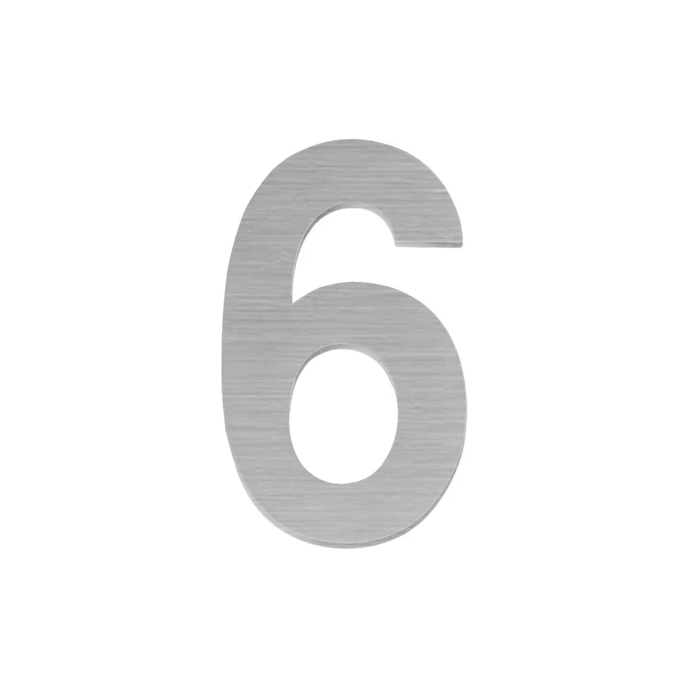 Цифра "6" самоклеящаяся SS304 (50х30) (FUARO) SSC