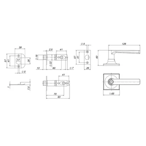 Ручка защелка DK710/BL SN-ET (кл./фик.) никель