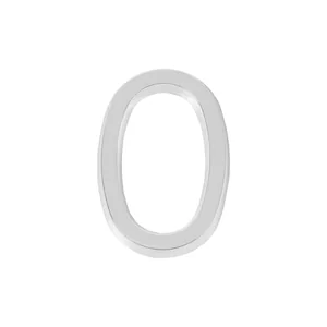 Цифра "0" самоклеящаяся ABS (50х37) (FUARO) CP хром