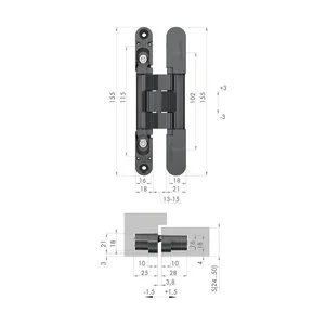 Петля скрытой установки U3D2400.VPG SC мат. хром TECH
