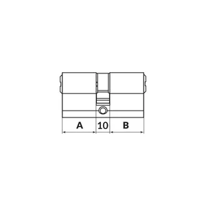 Цилиндровый механизм (200 ZA/60) 2000ZAKey60(25+10+25) BL черный 5Key