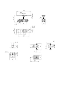 Комплект для раздвижных дверей SLD.Comfort-PRO.SET1.rollers/80