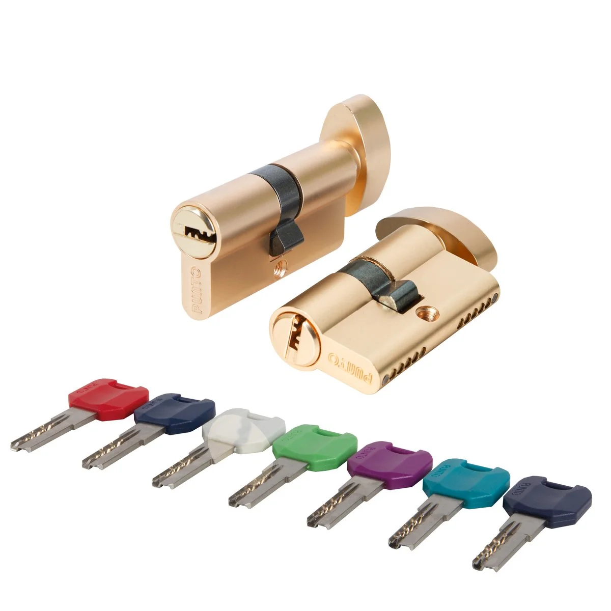 MaxPro Цилиндровый механизм MaxPro7002Knob70mm(30+10+30) SSG сатинированное золото 7key с вертушкой