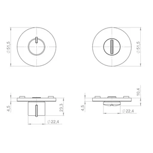 Ручка поворотная BK6.R.YM MWSC-33 итальянский тисненый