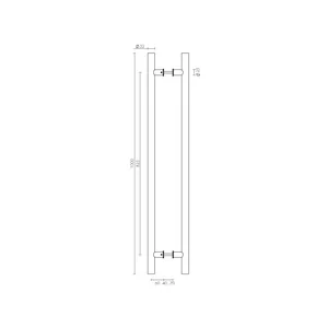 Ручка-скоба PULL.PH25/825.22 INOX 304 (PH-22-25/825-INOX)