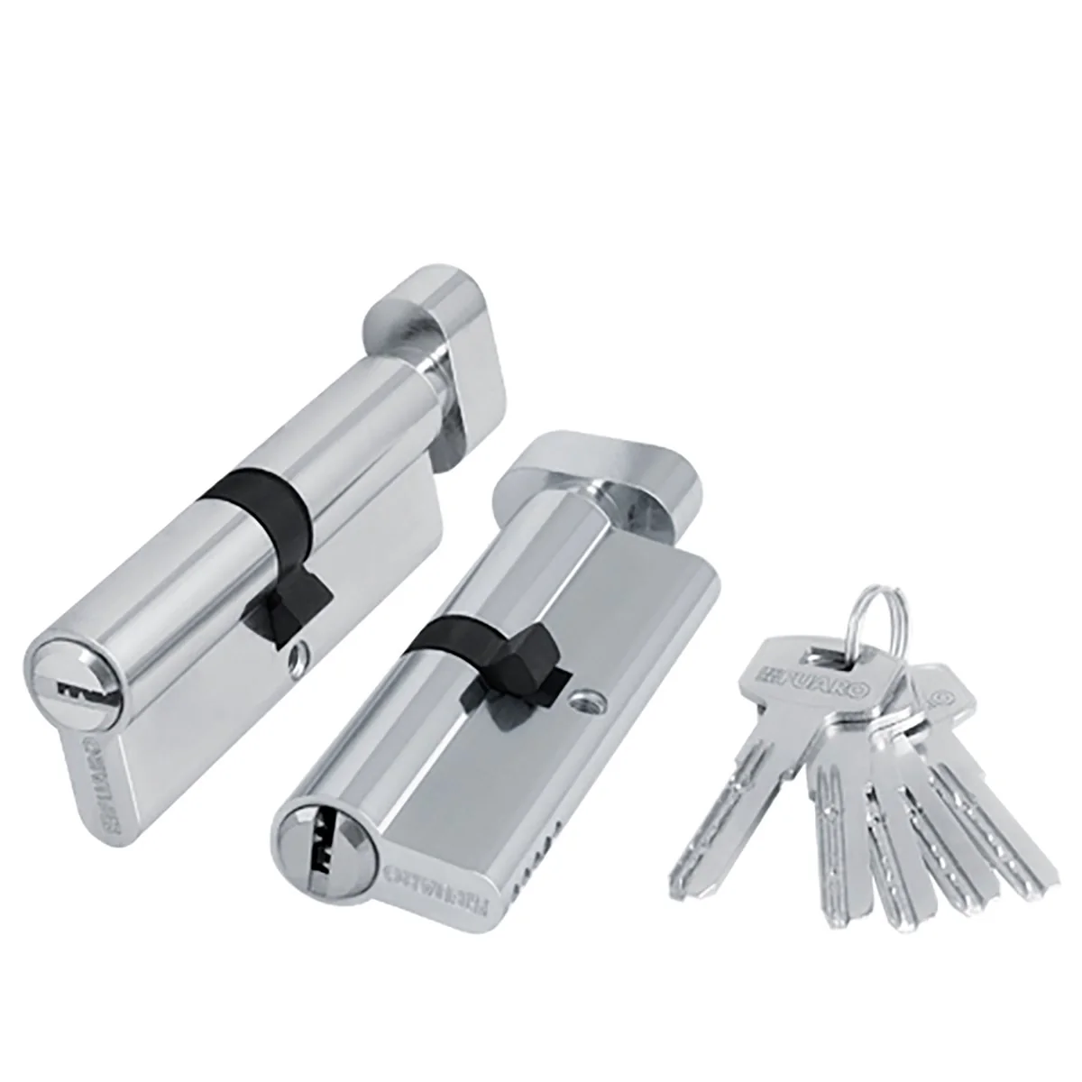 200 Z Цилиндровый механизм (200 ZM/80) 2000ZMKnob80(35+10+35) CP хром 5Key с вертушкой
