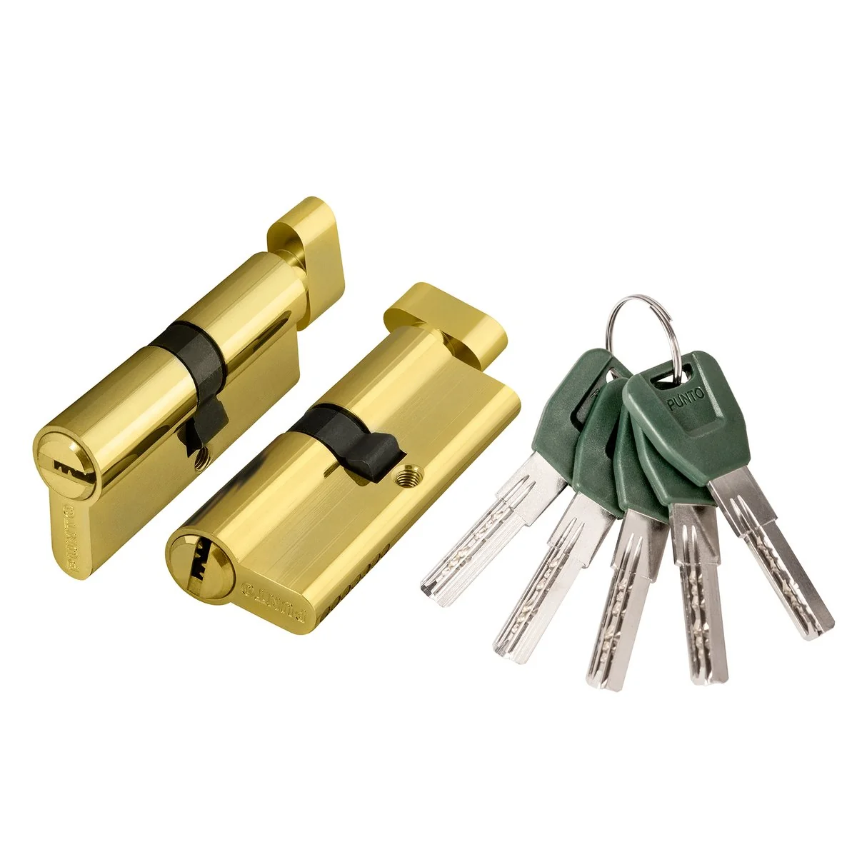 A200 Цилиндровый механизм (A202/60) A2002Knob60(25+10+25) с вертушкой PB латунь