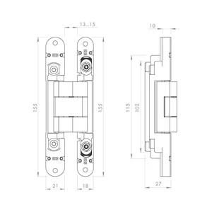 Петля скрытой установки U3D2400.VPG SC мат. хром TECH