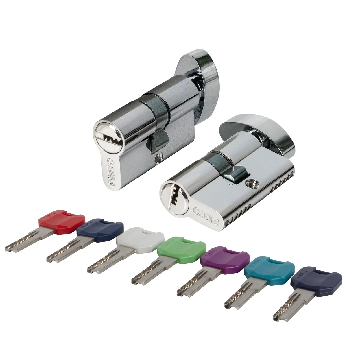MaxPro Цилиндровый механизм MaxPro7002Knob60mm(25+10+25) SSC сатинированный хром 7key с вертушкой