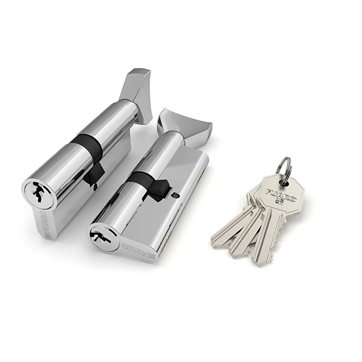 100 С Цилиндровый механизм (100 CM/80) 1000CMKnob80(35+10+35) CP хром 3Key с вертушкой