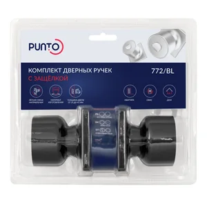 Ручка защелка DK772/BL BL-PS (без фик.)черный