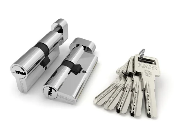 R600 Цилиндровый механизм (R602/90) R6002Knob90(35+10+45) CP хром 5Key с вертушкой