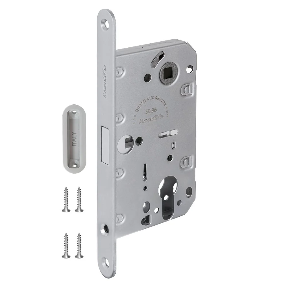 GRAVITY Замок межкомнатный магнитный под цилиндр с ответной планкой GRAVITY G02.196.50.85 MWSC итал тисненый