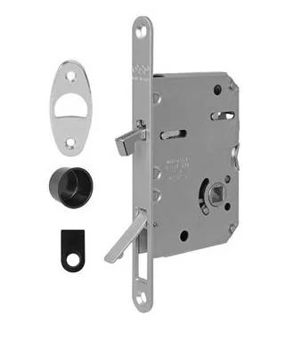 SCIVOLA TRE B08981.50.34 Защелка врезная WC для раздвижных дверей (матовый хром) SCIVOLA TRE