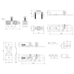 Комплект для раздвижных профильных дверей SLD.Comfort-PRO.SET4.PROF synchron/80