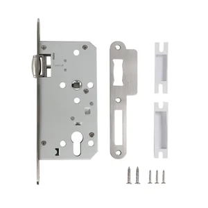 Замок врезной DD.INOX/C-55.72/R с роликовой защелкой (лиц.планка 20 мм)