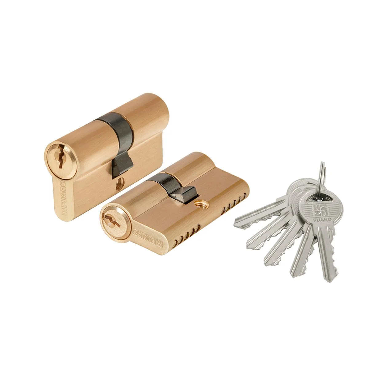 100 Z Цилиндровый механизм 1000ZA Key60(25+10+25) SSG сатинированное золото 5Key