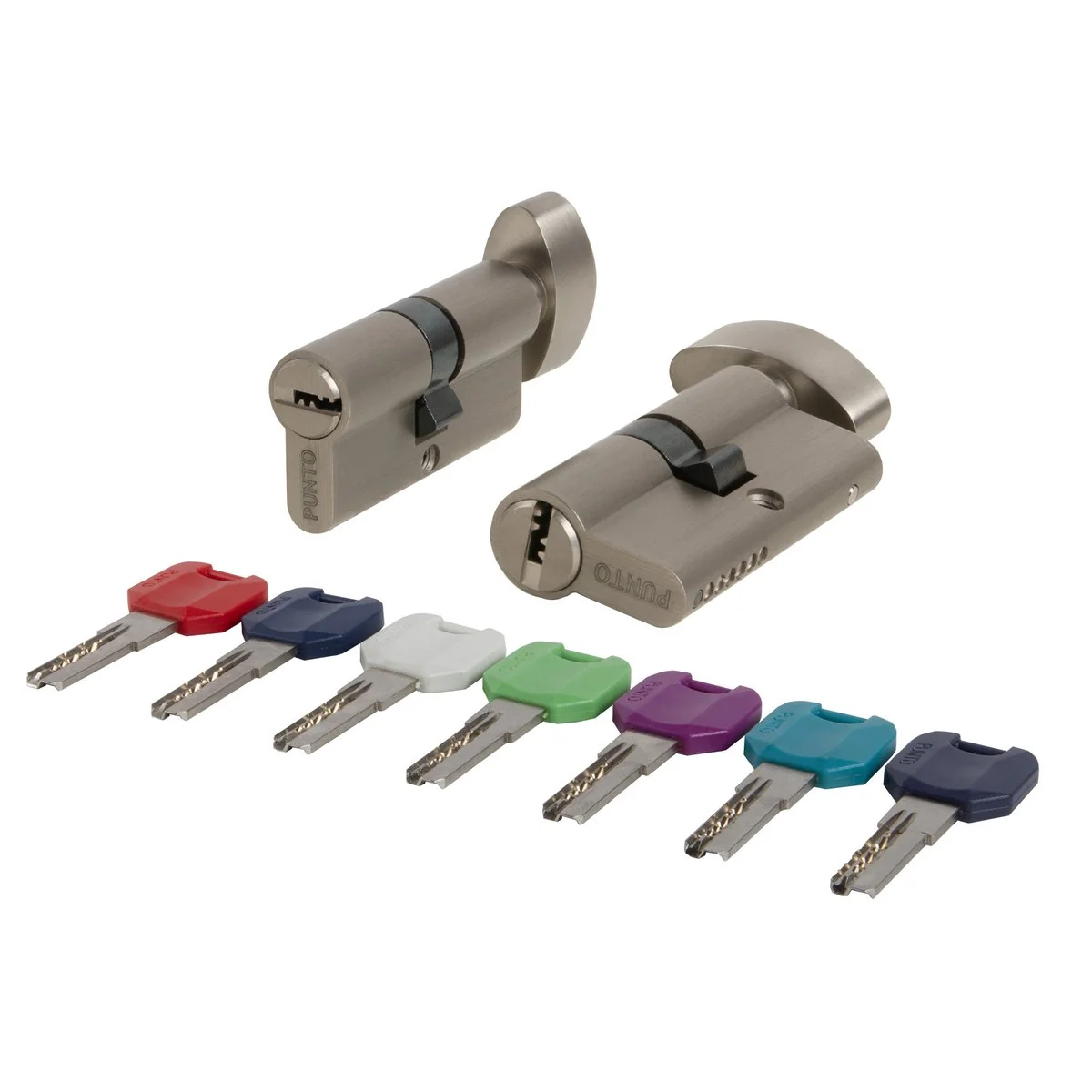 MaxPro Цилиндровый механизм MaxPro7002Knob65mm(30+10+25) SN никель 7key с вертушкой