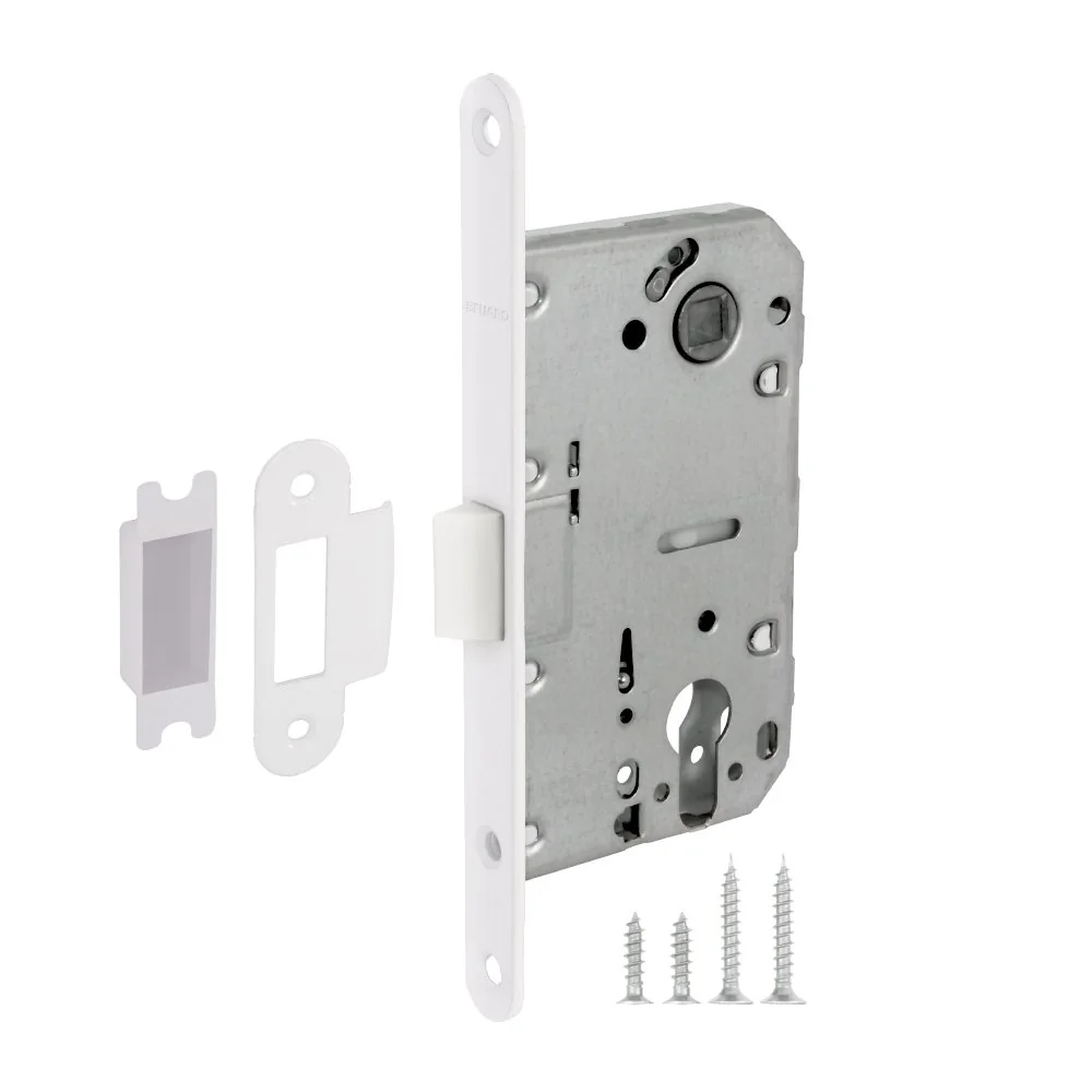 P85C Корпус врезного замка c защёлкой PLASTP85C-50 (P85C-50) WH