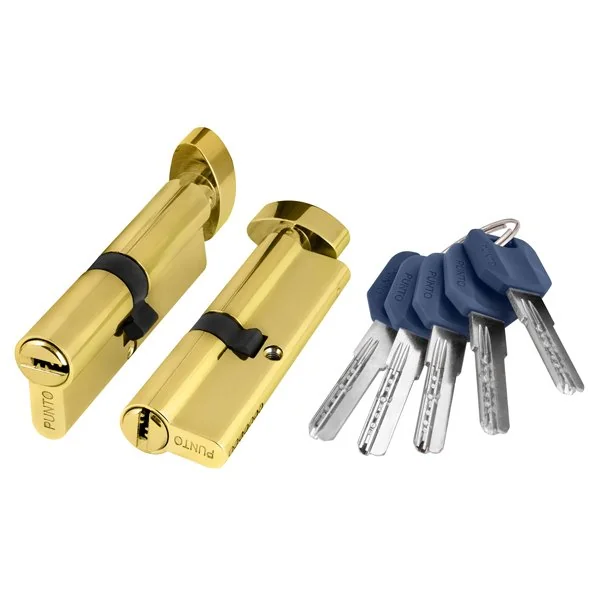 Z400 Цилиндровый механизм (Z402/80) Z4002Knob80(35+10+35) с вертушкой PB латунь