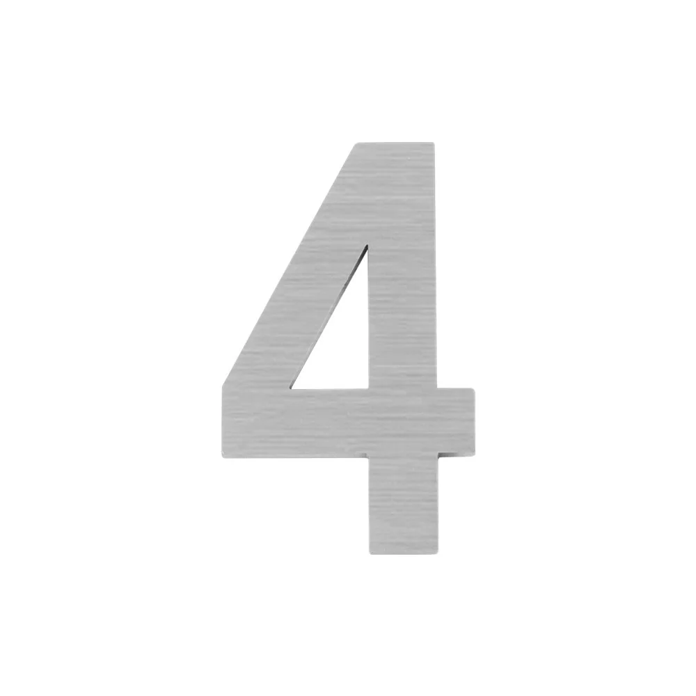 Цифра "4" самоклеящаяся SS304 (50х30) (FUARO) SSC