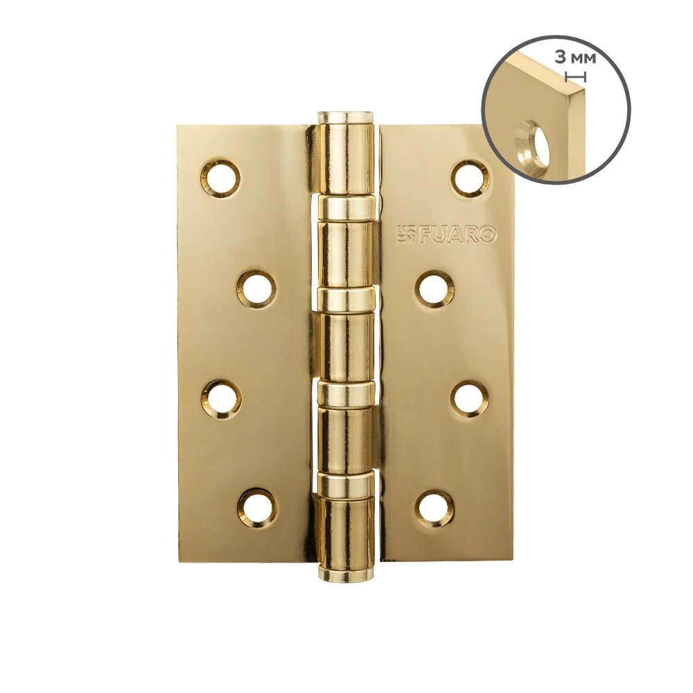 4BB Петля универсальная HEAVY IN4400U GOLD-24 (золото 24K) 100х75х3 мм