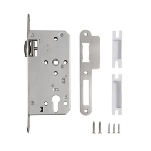 Замок врезной DD.INOX/C-55.72/R с ролик. защелкой (лиц.планка 24 мм)