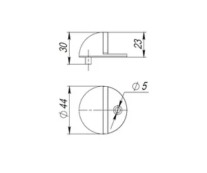 Упор дверной напольный DFIX/F50 (DS PF-50) SG-4 мат.золото