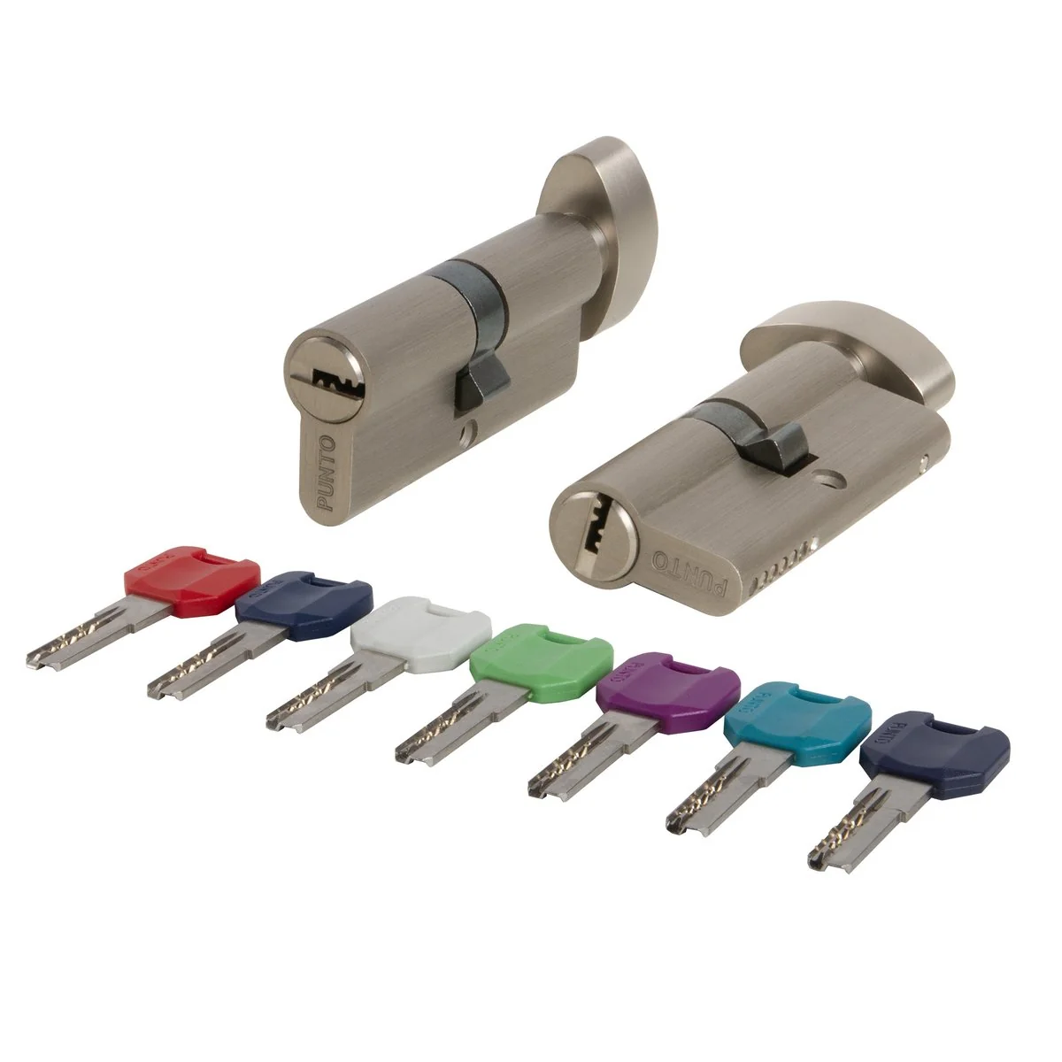 MaxPro Цилиндровый механизм MaxPro7002Knob90mm(35+10+45) SN никель 7key с вертушкой