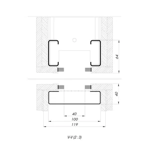 Комплект для обрамления пенала SLD.Comfort-PENAL frame 900/2300 AL