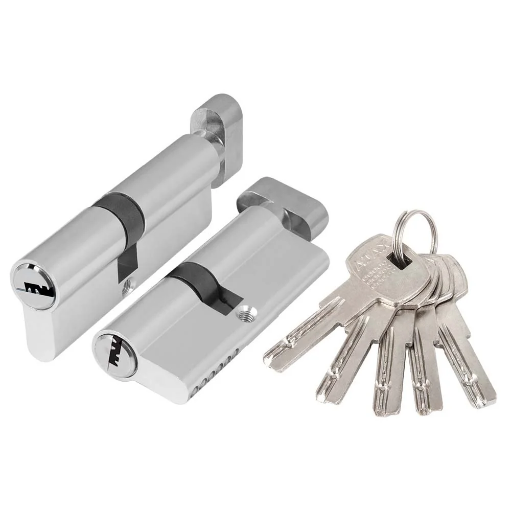AZ200 Цилиндровый механизм (AZ202/80) AZ2002Knob80 (40+10+30) CP хром с вертушкой