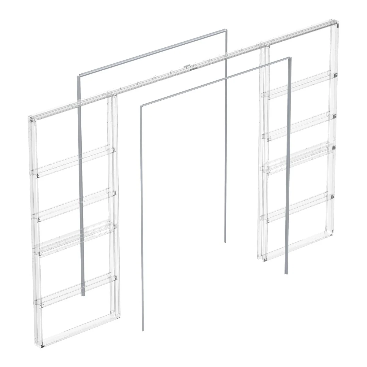 PENAL Комплект для обрамления пенала для двухстворчатой двери SLD.Comfort-PENAL frame 1800/2900 AL