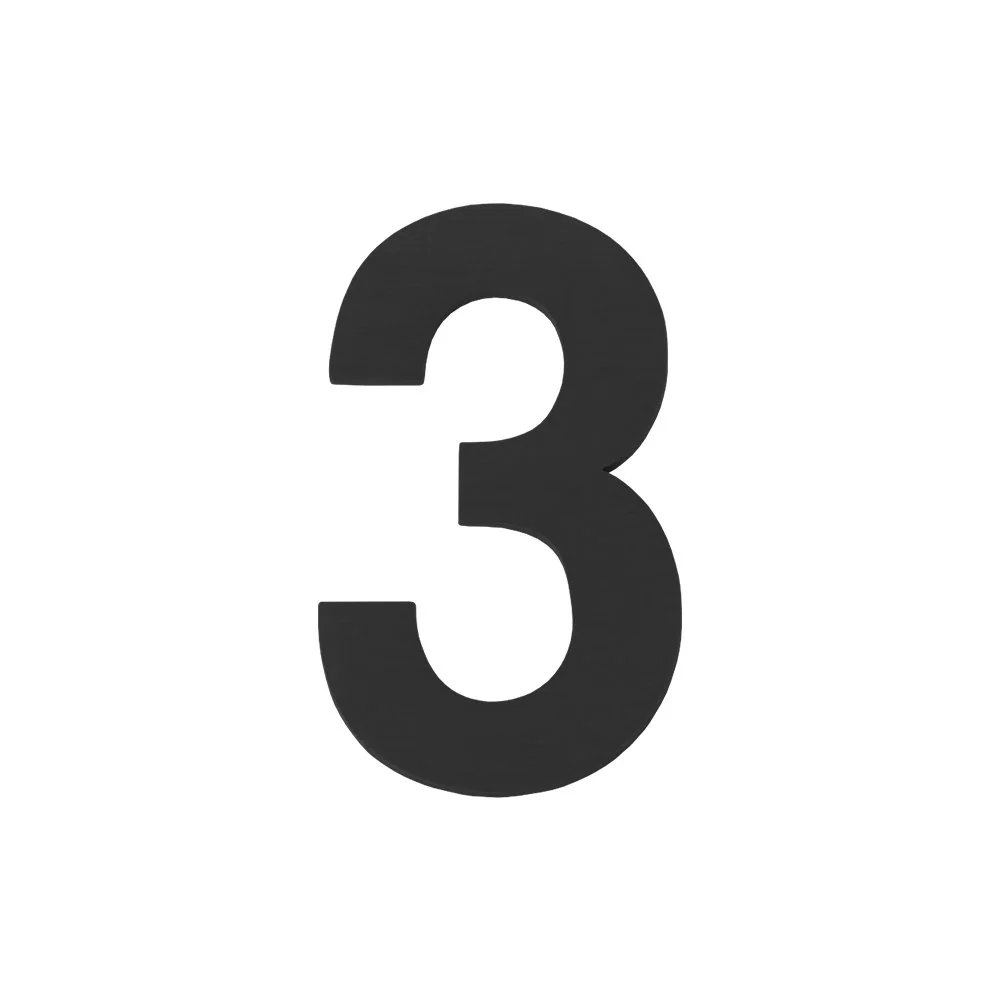 Цифра "3" самоклеящаяся SS304 (50х30) (FUARO) BL