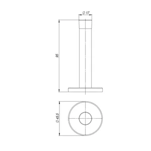 Упор дверной настенный STOPPER/M.15 INOX (нерж. сталь)