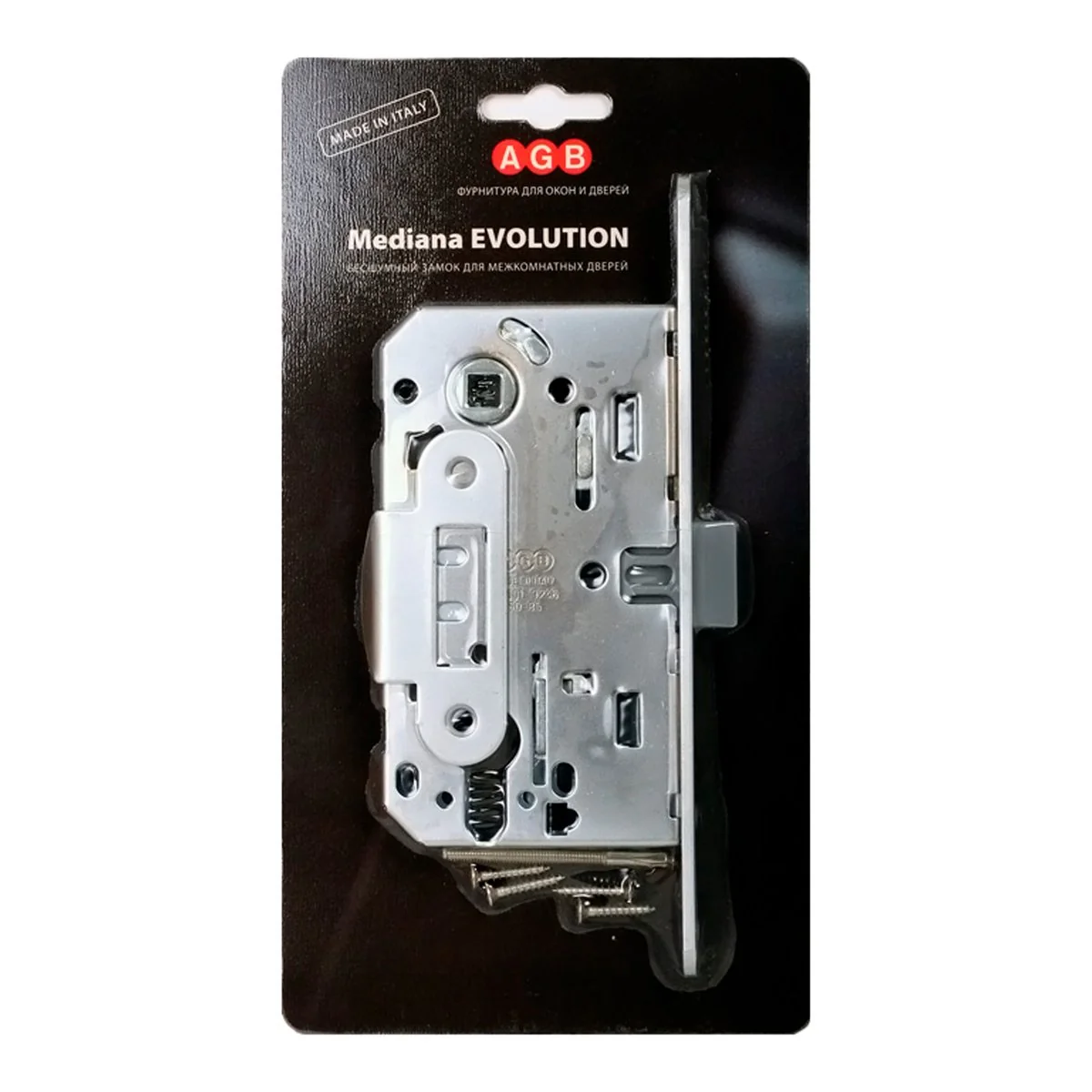 Mediana EVOLUTION Корпус замка под цил. MEDIANA EVOLUTION B01103.50.34.567 с отв. планкой B01000.13 (мат хром)