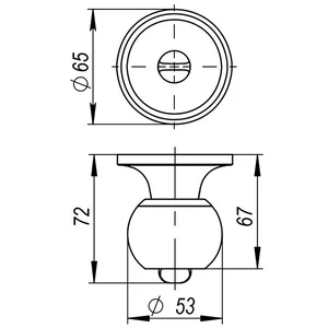 Ручка защелка DK682 BL-BK (6082 BL-B) (фик.) черный